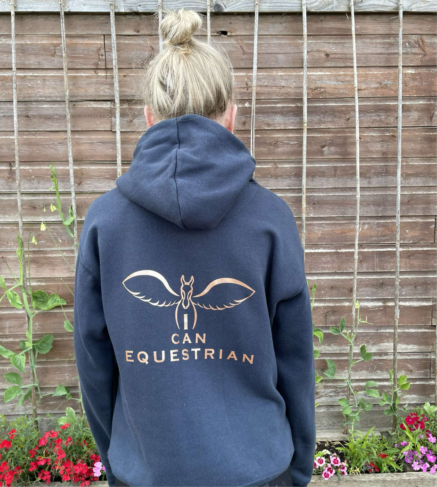 Kids Navy and Rose Gold Hoodie